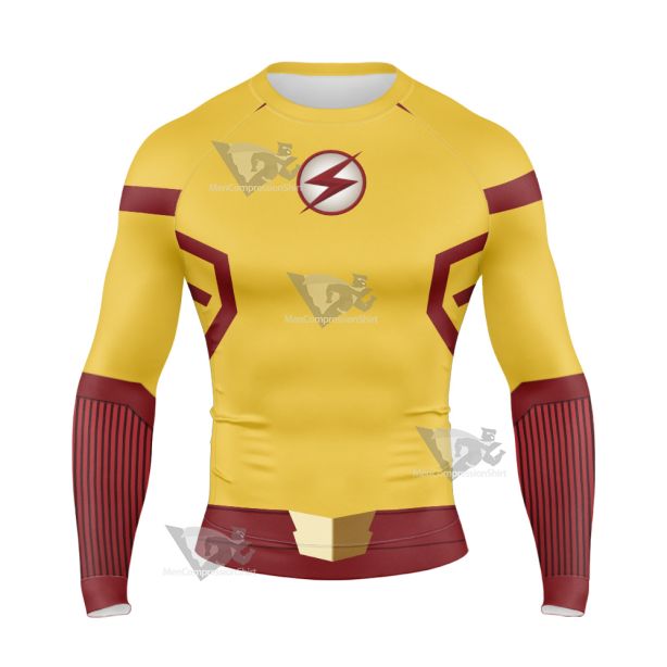 The Flash Season 3 Wallace Rudolph Wally West Long Sleeve Compression Shirt